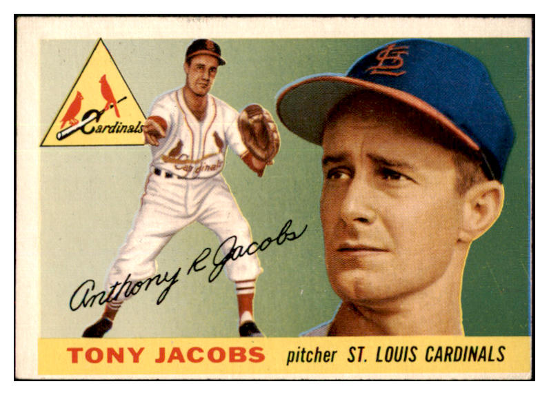 1955 Topps Baseball #183 Tony Jacobs Cardinals VG 508630