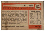 1954 Bowman Baseball #219 Hal Rice Pirates VG-EX 508643