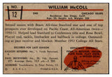 1953 Bowman Football #012 Bill McColl Bears EX 508647