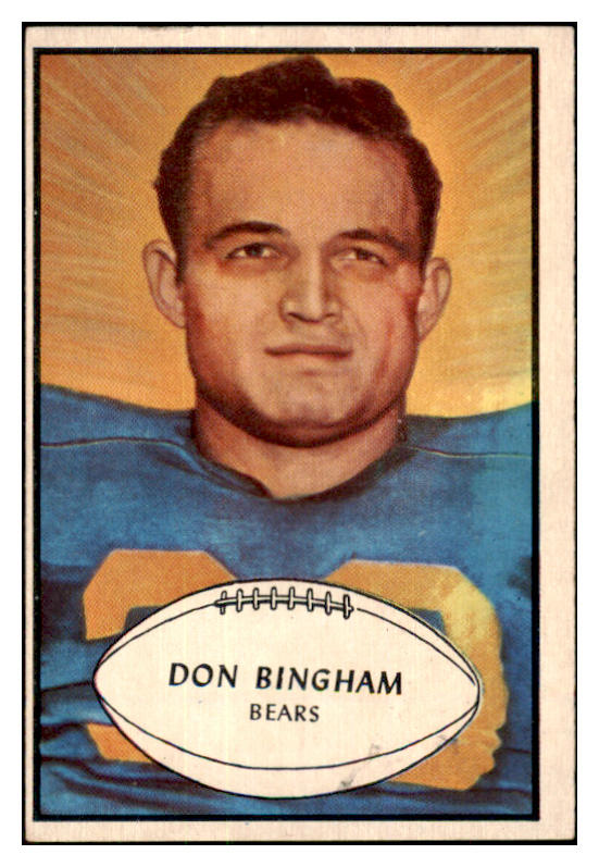 1953 Bowman Football #059 Don Bingham Bears EX 508648