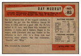 1954 Bowman Baseball #083 Ray Murray A's VG-EX 508651