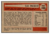 1954 Bowman Baseball #105 Sam Maglie Giants EX-MT 508657