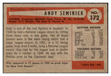 1954 Bowman Baseball #172 Andy Seminick Reds EX-MT 508667