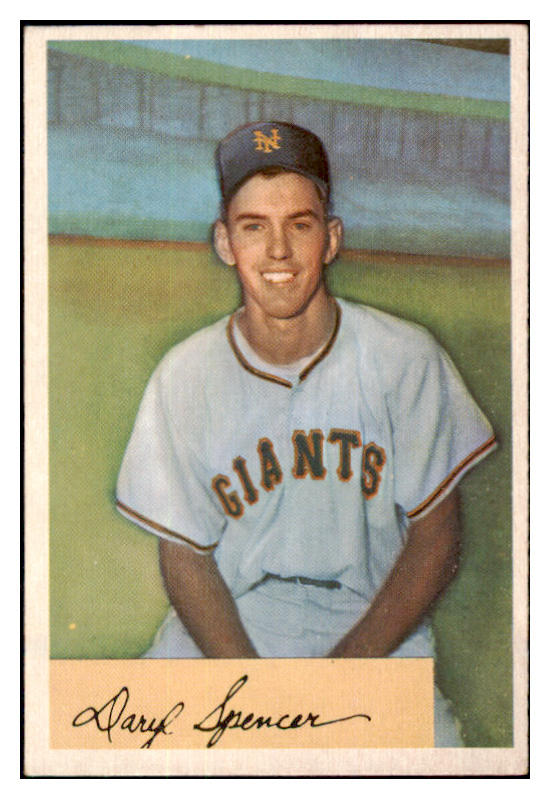 1954 Bowman Baseball #185 Daryl Spencer Giants EX-MT 508674