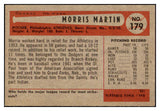 1954 Bowman Baseball #179 Morris Martin A's EX-MT 508680