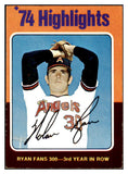 1975 Topps Baseball #005 Nolan Ryan HL Angels EX 508710