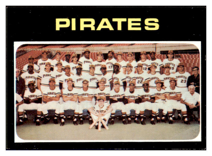 1971 Topps Baseball #603 Pittsburgh Pirates Team EX-MT 508734