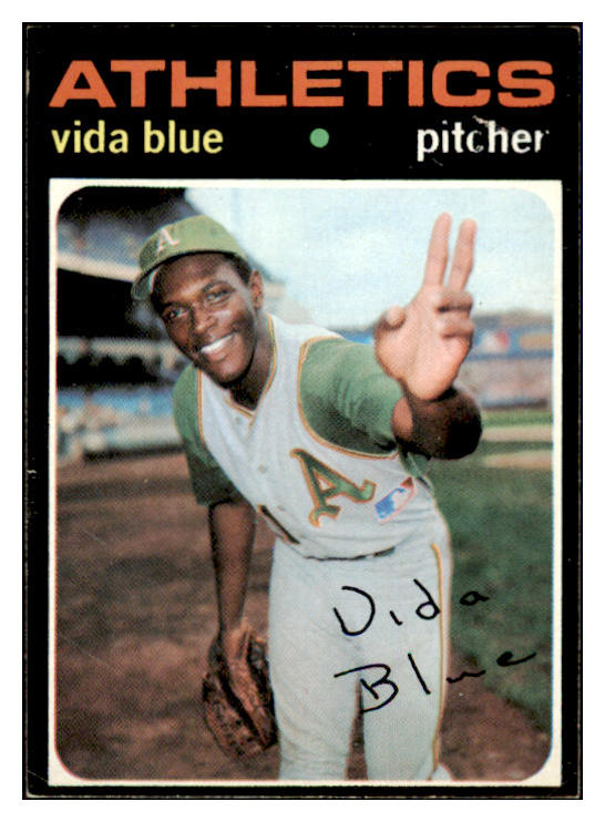 1971 Topps Baseball #544 Vida Blue A's EX-MT 508735