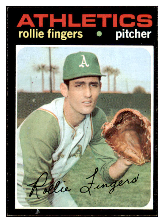 1971 Topps Baseball #384 Rollie Fingers A's EX-MT/NR-MT 508758