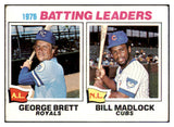 1977 Topps Baseball #001 Batting Leaders George Brett EX 508771