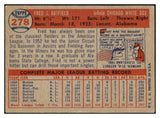 1957 Topps Baseball #278 Fred Hatfield White Sox VG 508779