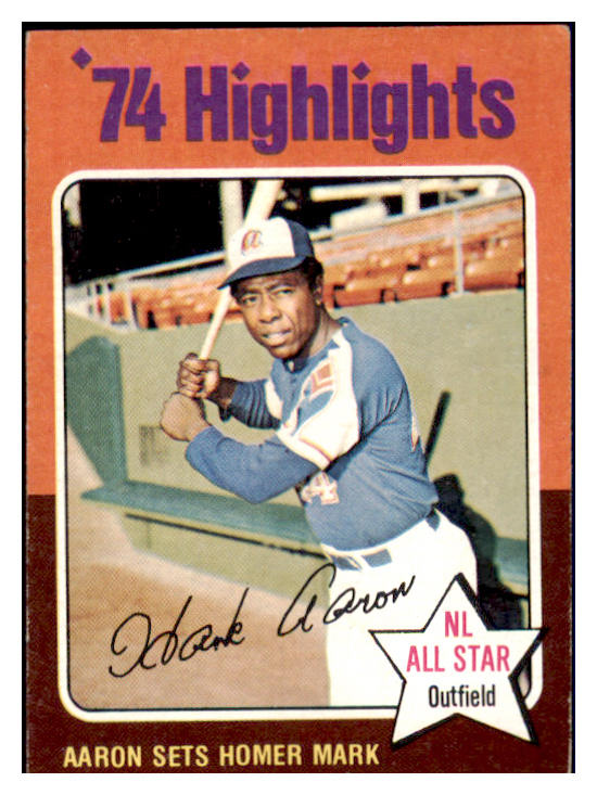 1975 Topps Baseball #001 Hank Aaron HL Braves VG 508816