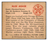 1950 Bowman Football #007 Alex Agase Browns EX 508841