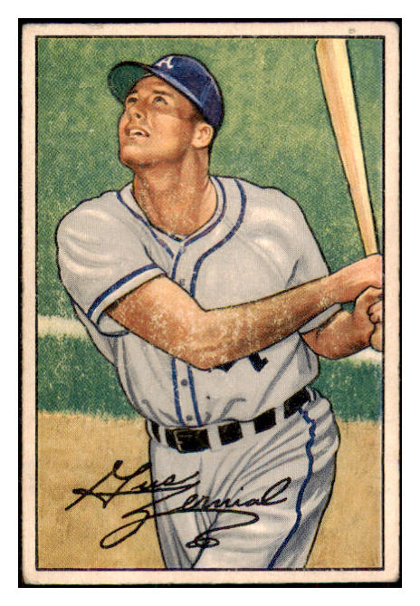 1952 Bowman Baseball #082 Gus Zernial A's VG-EX 508853