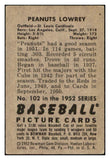 1952 Bowman Baseball #102 Peanuts Lowrey Cardinals VG-EX 508860