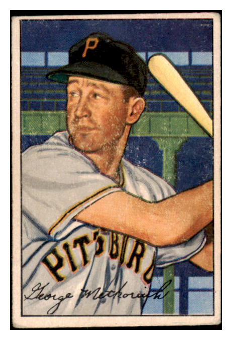 1952 Bowman Baseball #108 George Metkovich Pirates VG-EX 508864