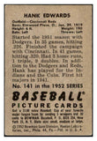 1952 Bowman Baseball #141 Hank Edwards Reds VG-EX 508880