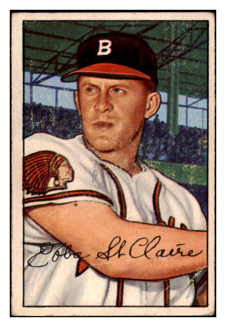 1952 Bowman Baseball #172 Ebba St. Claire Braves VG-EX 508896