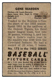 1952 Bowman Baseball #173 Gene Bearden Browns VG-EX 508897