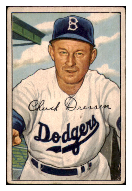 1952 Bowman Baseball #188 Chuck Dressen Dodgers VG-EX 508911