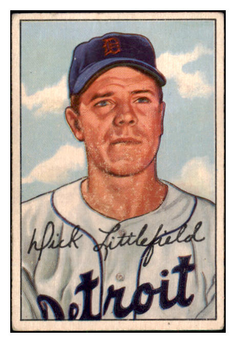 1952 Bowman Baseball #209 Dick Littlefield Tigers VG-EX 508916