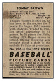 1952 Bowman Baseball #236 Tommy Brown Cubs VG-EX 508925