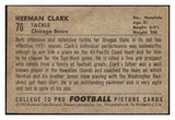 1952 Bowman Small Football #076 Herman Clark Bears VG-EX 508933