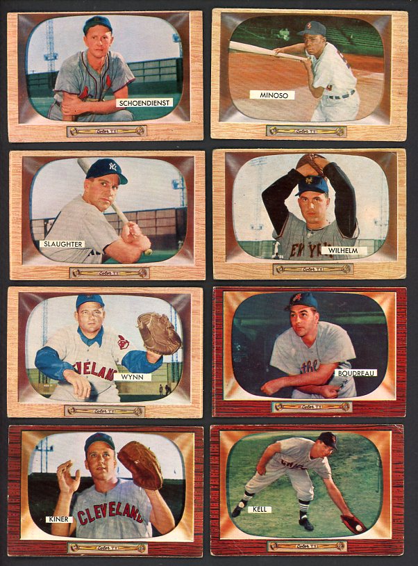 1955 Bowman Set Lot 166 Diff EX-MT Kiner Minoso Wilhelm 508972