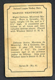 1933 V304B O Pee Chee #061 Marvin Wentworth Maroons Low Grade 509031