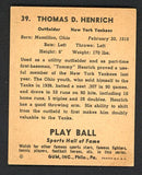 1941 Play Ball #039 Tommy Henrich Yankees VG-EX 509036