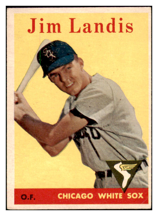 1958 Topps Baseball #108 Jim Landis White Sox EX Yellow Letter 509070