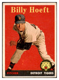 1958 Topps Baseball #013 Billy Hoeft Tigers VG Yellow Letter 509073