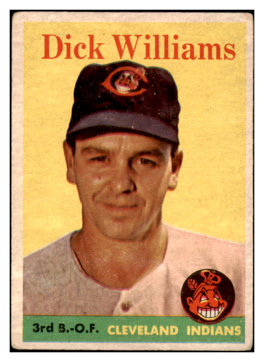 1958 Topps Baseball #079 Dick Williams Indians VG Yellow Letter 509075