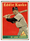 1958 Topps Baseball #008 Eddie Kasko Cardinals GD-VG Yellow Letter 509076