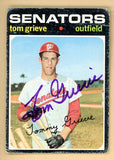 1971 Topps #167 Tom Grieve Senators Signed Autographed 509101