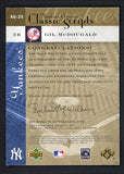 2004 Upper Deck Classic #AU25 Gil McDougald Yankees Signed Autographed 509113