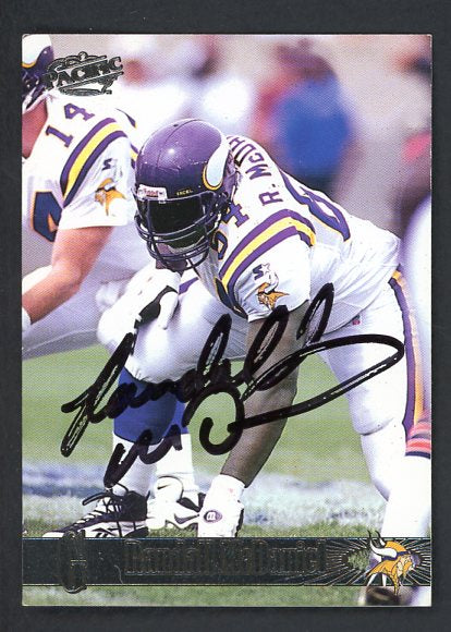 1998 Pacific #243 Randall McDaniel Vikings Signed Autographed 509119