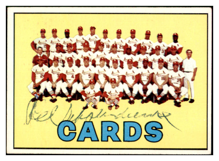 1967 Topps #173 Red Schoendienst Cardinals Signed Autographed 509159