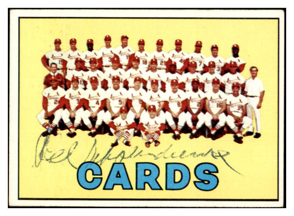 1967 Topps #173 Red Schoendienst Cardinals Signed Autographed 509159