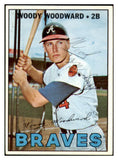 1967 Topps #546 Woody Woodward Braves Signed Autographed 509177