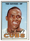 1967 Topps #552 Ted Savage Cubs Signed Autographed 509180