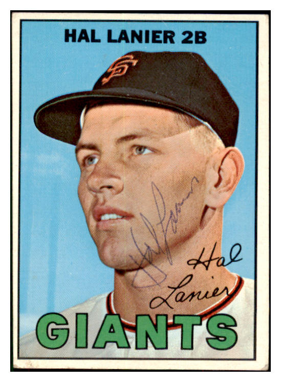 1967 Topps #004 Hal Lanier Giants Signed Autographed 509206