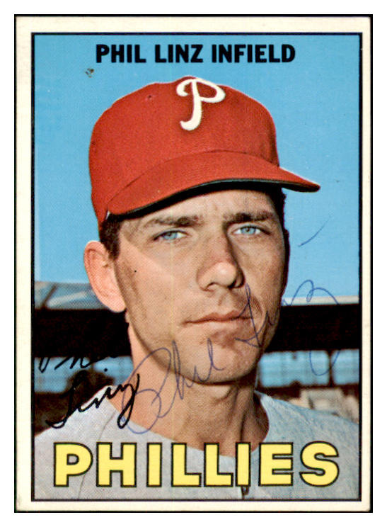 1967 Topps #014 Phil Linz Phillies Signed Autographed 509209