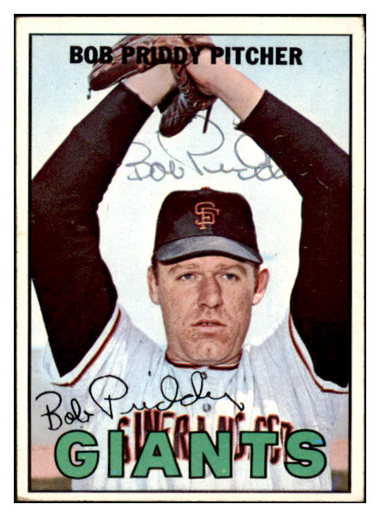 1967 Topps #026 Bob Priddy Giants Signed Autographed 509212