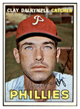 1967 Topps #053 Clay Dalrymple Phillies Signed Autographed 509221