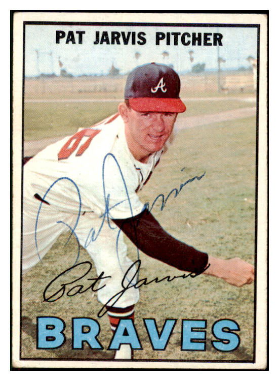 1967 Topps #057 Pat Jarvis Braves Signed Autographed 509223