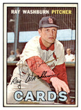 1967 Topps #092 Ray Washburn Cardinals Signed Autographed 509231