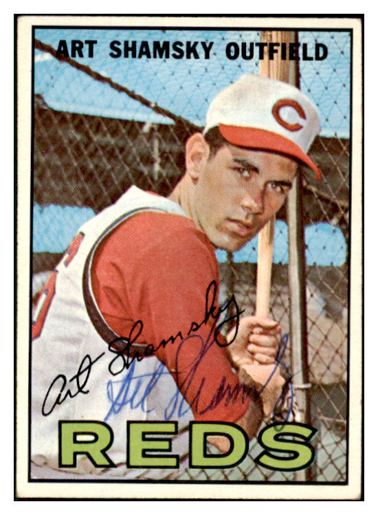 1967 Topps #096 Art Shamsky Reds Signed Autographed 509233