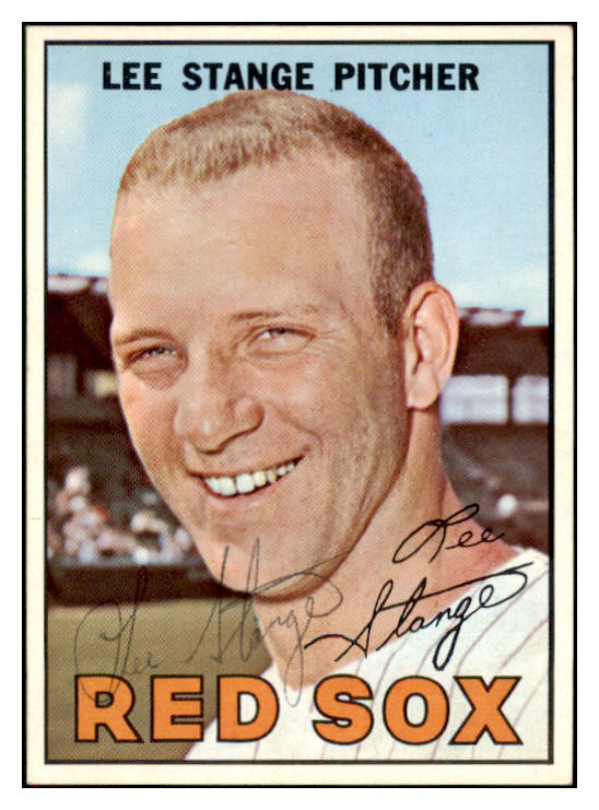 1967 Topps #099 Lee Stange Red Sox Signed Autographed 509234