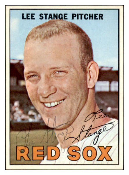 1967 Topps #099 Lee Stange Red Sox Signed Autographed 509234
